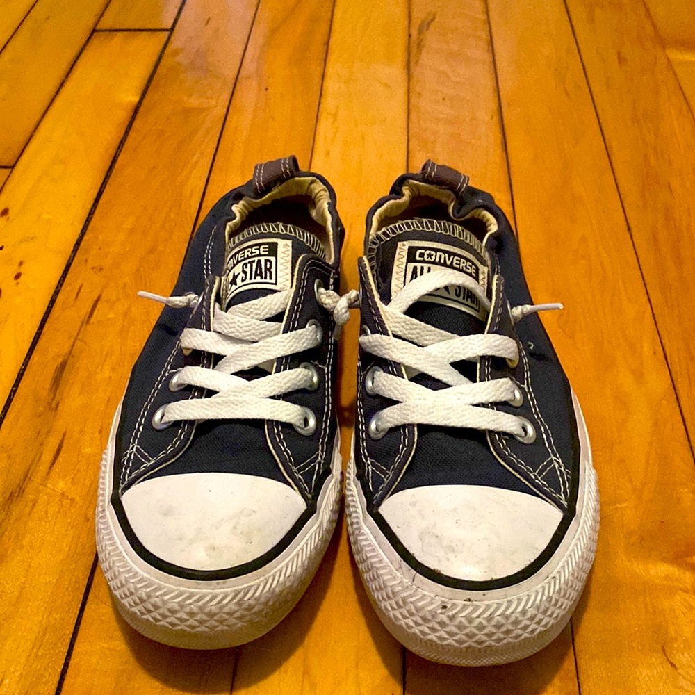 Navy slip on converse